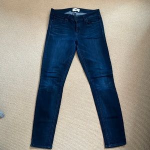 Paige Denim, verdugo ultra skinny jeans in dark denim, size 29
